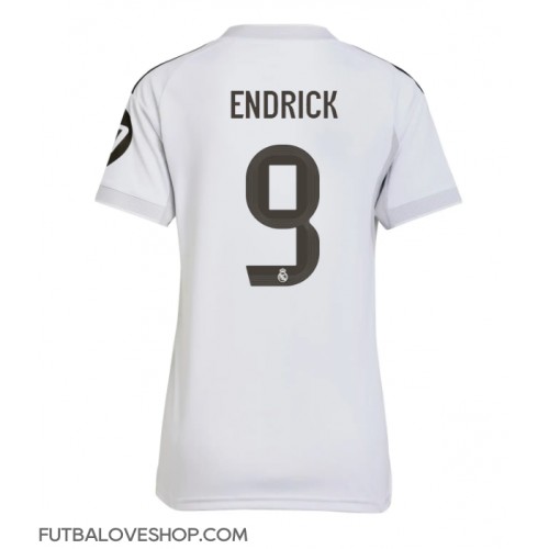 Dres Real Madrid Endrick #9 Domáci pre Ženy 2025-26 Krátky Rukáv